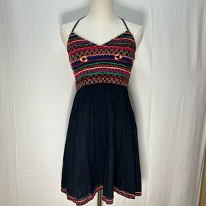 Anthropologie Pia Pauro cotton halter dress size S